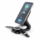  Bežični punjač B-16 3u1 Magsafe za iPhone,Airpods,Apple Watch 15W crni Cene