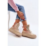 Boto Women's High Suede Sneakers Beige Eleamia | Shoptok.si
