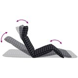  Sklopiva ležaljka za sunčanje crni karo uzorak 175x54x8,5 cm Oxford tkanina | shoptok.hr