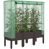  Povišena gredica s pokrovom za staklenik 120 x 40 x 140 cm | shoptok.hr