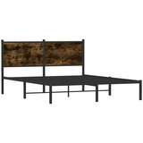 vidaXL Metalni okvir kreveta bez madraca boja hrasta 150 x 200 cm | shoptok.hr