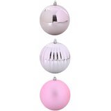  Set božićnih kuglica XXL 3 pcs Ružičasta Plastika | shoptok.hr