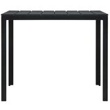  Stolić za kavu crni 78 x 78 x 74 cm HDPE s izgledom drva | shoptok.hr
