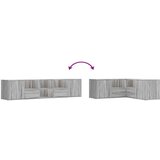 vidaXL Kutni ormarić siva boja hrasta 200x40x45 cm konstruirano drvo | shoptok.hr