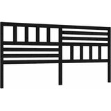  Uzglavlje za krevet crno 186 x 4 x 100 cm od masivne borovine | shoptok.hr