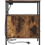 vidaXL Nočna omarica Dimljeni hrast 30 x 48 x 61 cm Konstruiran les | Shoptok.si