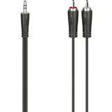 00200721 utičnica / Cinch audio priključni kabel [1x 3,5 mm banana utikač - 2x muški cinch konektor] 5 m crna