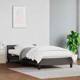 Maison Chic Posteljni okvir - Enojna postelja - Postelja za odrasle z vzglavjem brez vzmetnice siv 100x200 cm, (21695134) | Shoptok.si
