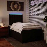  Krevet s oprugama i madracem crni 120x190 cm od umjetne kože | shoptok.hr