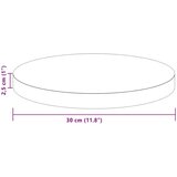 vidaXL Nepremična površina Svetlo rjava Ø 30 x 2.5 cm Trda hrastovina | Shoptok.si