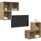 vidaXL Set TV omar 4 pcs artisan hrast 37 x 37 x 72 cm Konstruiran les | Shoptok.si