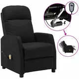 Električna masažna fotelja od umjetne kože crna