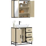 vidaXL 2-dijelni set kupaonskog namještaja boja hrasta sonome drveni | shoptok.hr