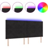  LED vzglavje z LED lučmi Geometrični Črna 200 cm Žamet, (5000043966) | Shoptok.si