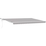  Skrovita tenda Svijetlo siva 450 × 300 cm Poliester i metal | shoptok.hr