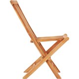 vidaXL 3-dijelni bistro set s crnim jastucima od masivne tikovine | shoptok.hr