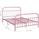 vidaXL Okvir za krevet ružičasti metalni 120 x 200 cm | shoptok.hr