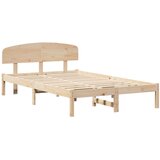  Krevetna konstrukcija Prirodna 135 x 190 cm Čvrsto borovo drvo | shoptok.hr