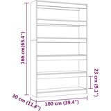 Ormarić za knjige / pregrada boja hrasta sonome 100x30x166 cm | shoptok.hr
