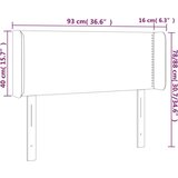  Uzglavlje svjetlosivo 93x16x78/88 cm od tkanine | shoptok.hr