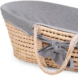 Childhome pletena košara moses z vzmetnico in bombažno prevleko grey | Shoptok.si