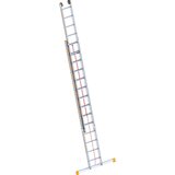 Layher Aluminijasta lestev z vrvjo, 2-delna, izvlečna, s prečko, 2 x 14 klinov | Shoptok.si