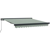  Povlačivi tende Zelena i bijela 300 x 250 cm Platno i Aluminij | Shoptok.si