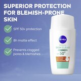 Nivea Derma Skin Clear lahki zaščitni fluid SPF 50+ 40 ml | Shoptok.si