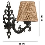 Opviq zidna lampa claire hazeran natural black | ePonuda.com