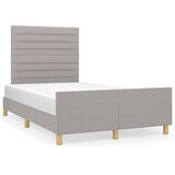 Posteljni okvir z vzglavjem svetlo siv 120x200 cm blago, (20905898) | Shoptok.si