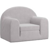 Maison Chic Raztegljiv Otroški kavč - Otroški divan - Otroški sedež svetlo siv mehak pliš, (21729731) | Shoptok.si