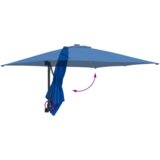  Vrtni dežnik z LED lučmi Azur modra 248,5 x 247,5 x 160 cm, (5000160790) | Shoptok.si
