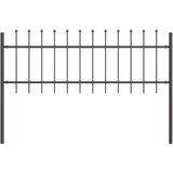  Vrtna ograja s sulico, siva, 15,3 x 0,6 m, jeklo | Shoptok.si