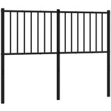 Maison Chic kovinsko posteljno vzglavje - vzglavna omarica - nočna omarica črno 120 cm, (21705061) Cene