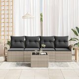  Set sofe s jastukom 5 pcs Svijetlo siva poliratan | shoptok.hr