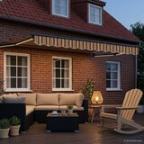 Ručna zlačivna tenda s LED diodama 2,5 x 2 m | shoptok.hr