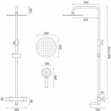 REA Bath REA LUNGO CRNI TUŠ S TERMOSTATOM | shoptok.hr