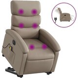 vidaXL Električni masažni naslonjač na podizanje boja cappuccina | shoptok.hr