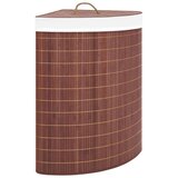  Kutna košara za rublje od bambusa smeđa 60 L | shoptok.hr