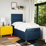 vidaXL Krevet s oprugama i madracem plavi 90 x 200 cm od tkanine | shoptok.hr