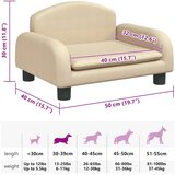  Krevet za pse krem 50x40x30 cm od tkanine | shoptok.hr