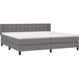  Krevet s oprugama i madracem tamnosivi 200 x 200 cm od tkanine | shoptok.hr