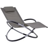 Outsunny sodobno oblikovan gugalni stol za notranja in zunanja besedila 154x80x84cm siva, (20753079) | Shoptok.si