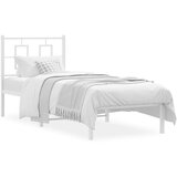 vidaXL Metalni okvir za krevet s uzglavljem bijeli 75x190 cm | shoptok.hr