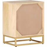  Noćni ormarić 40 x 30 x 50 cm od masivnog drva manga i željeza | shoptok.hr