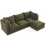 Makamii Kaki zelena kotna sedežna garnitura (desni kot/z ležalnikom) Manao – | Shoptok.si