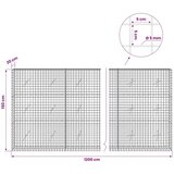  Gabion s žicom debljine 5 mm i mrežom 5x5 cm 1200x20x150 cm - 20 cm 150 cm 1200 cm | shoptok.hr