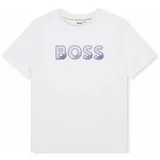 Boss Dječja pamučna majica kratkih rukava boja: bijela, s tiskom