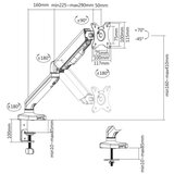  MK FLORIA MKF-21DP113S2 - Podesivi nosač monitora 32" crne boje | Eponuda.com