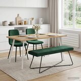  Klupa Tamnozelena 110 x 40 x 45 cm Baršun | shoptok.hr